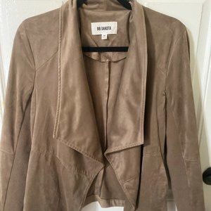 BB Dakota Wade Drape Front Faux Suede Jacket – M